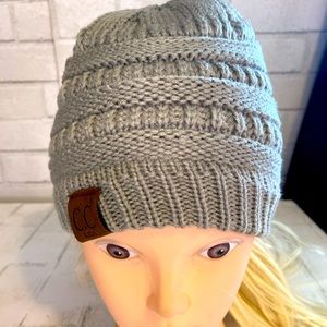 CC Kids Knit Beanie Unisex New Gray